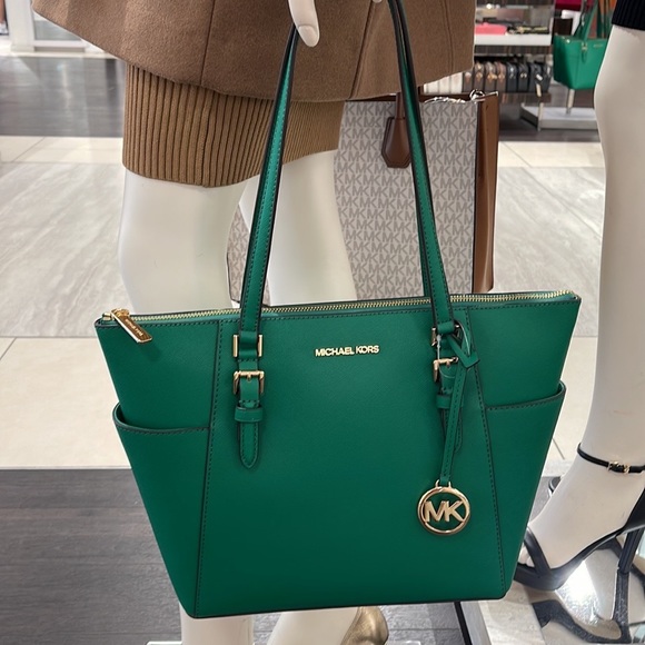 MICHAEL KORS Charlotte Large Leather Top-Zip Tote
Palmetto Green - Picture 1 of 16